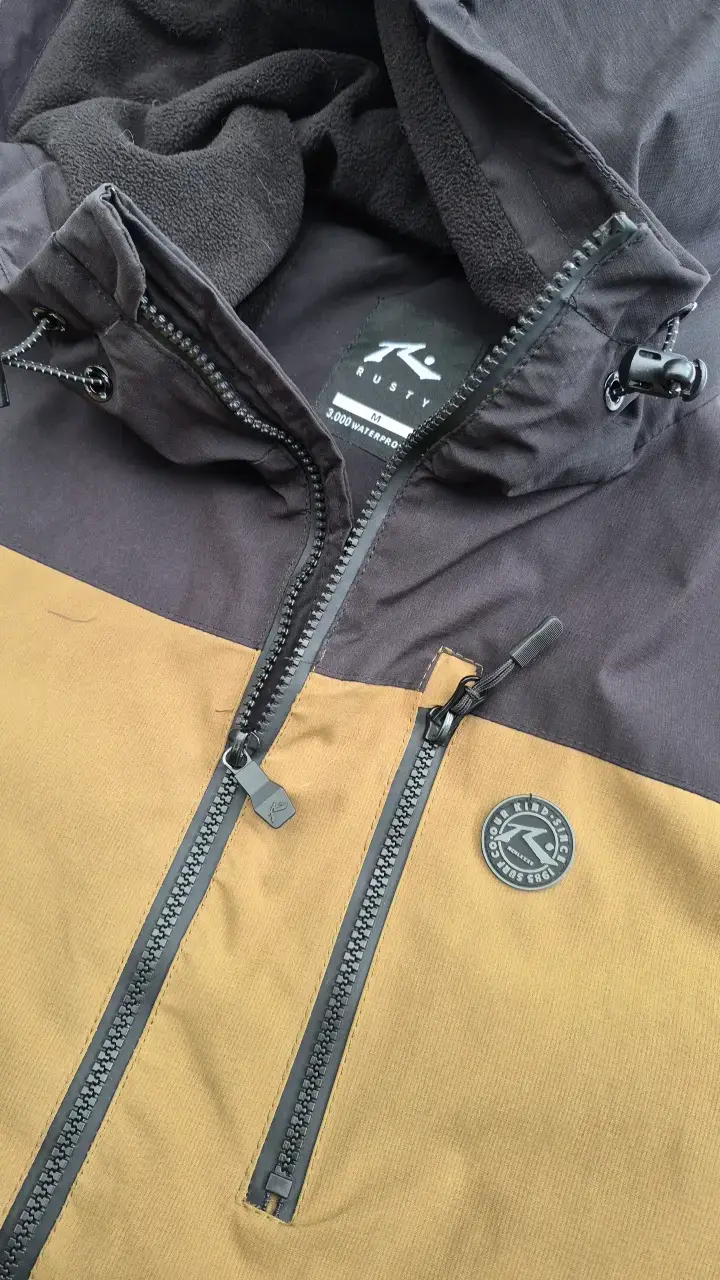 Chaqueta impermeable Rusty bicolor con capucha - 5