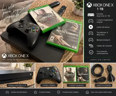 Vendo Xbox One X 1TB completa + control original - miniatura 1