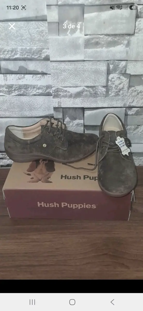 Zapatos de cuero marrón Hush Puppies