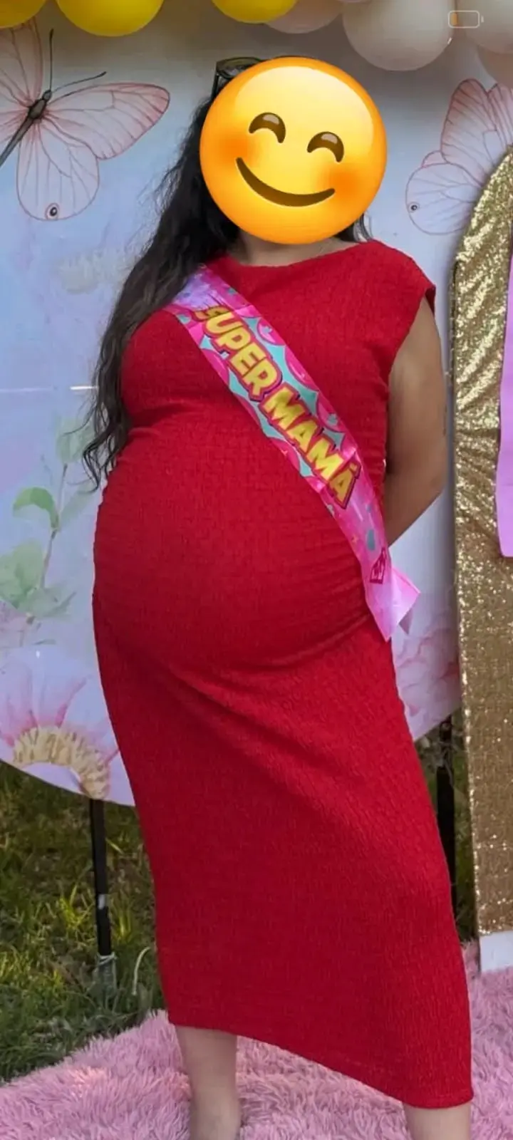 Vestido de elasticado rojo hym - 2