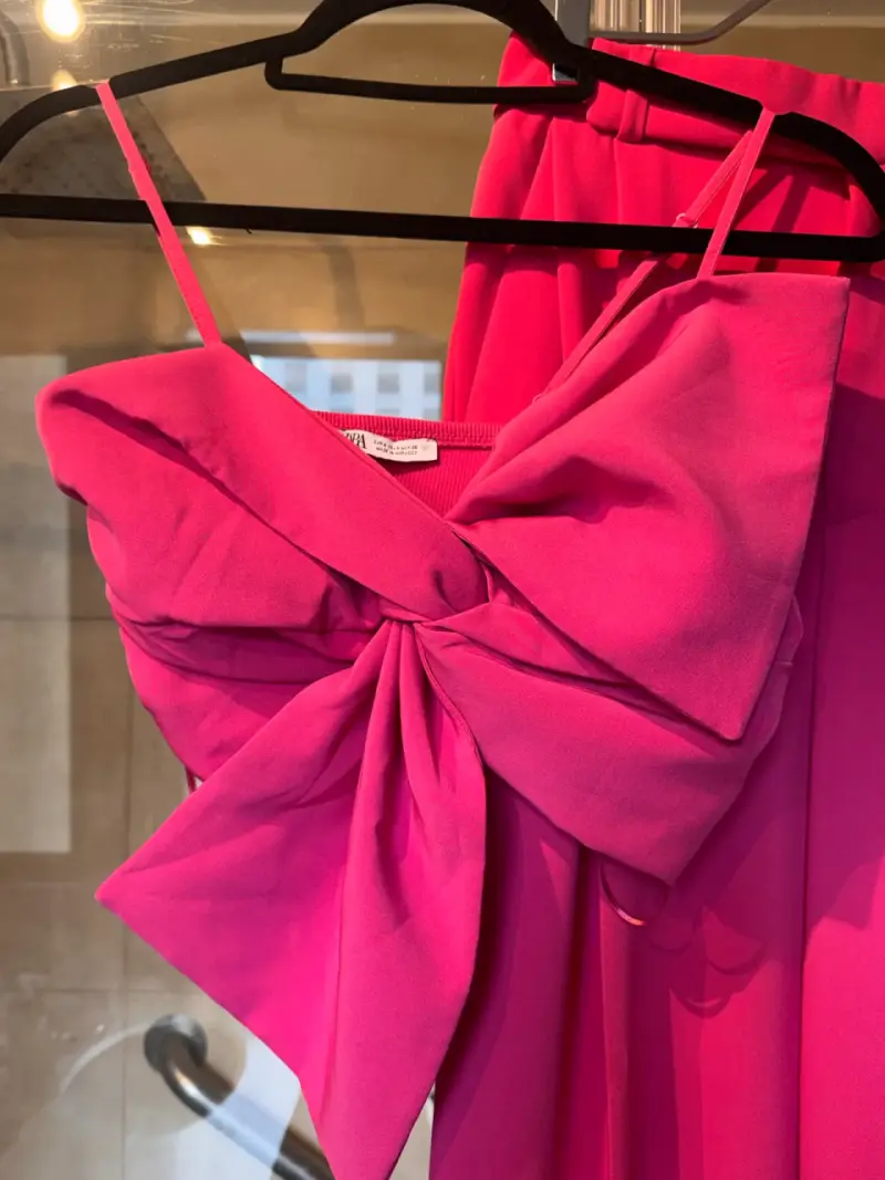 Conjunto de dos piezas fucsia con lazo fiesta Zara - 3