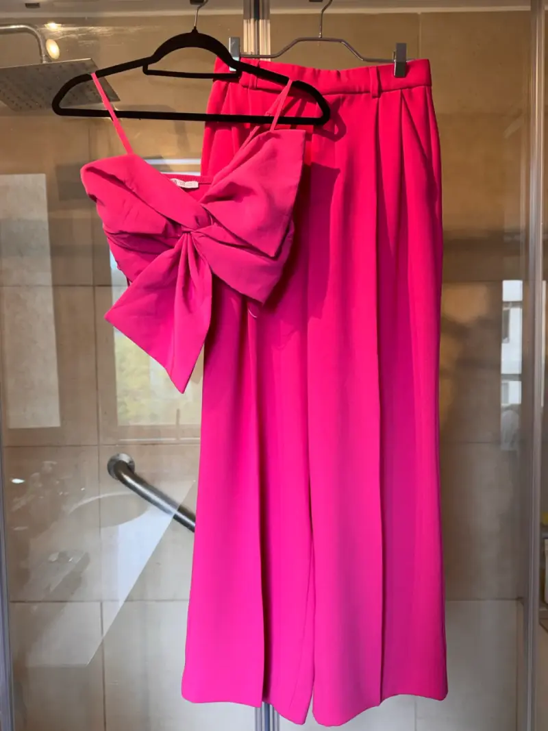 Conjunto de dos piezas fucsia con lazo fiesta Zara - 6