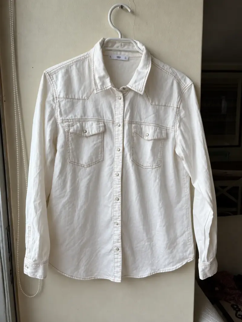 Camisa blanca para mujer MNG