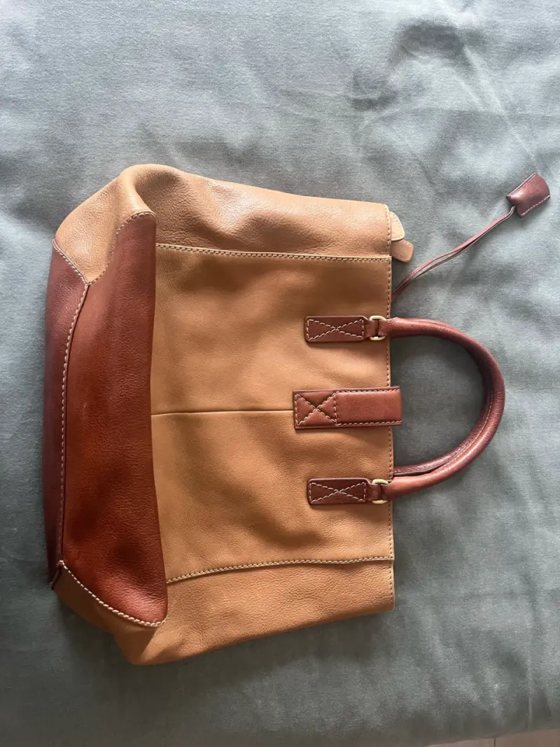 Bolso de cuero bicolor Adolfo Dominguez - 2