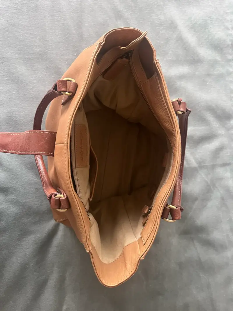 Bolso de cuero bicolor Adolfo Dominguez - 3