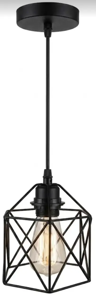 Lámpara colgante estilo moderno negro - 1