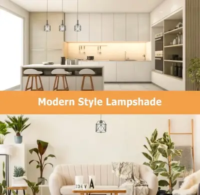 Lámpara colgante estilo moderno negro - miniatura 4