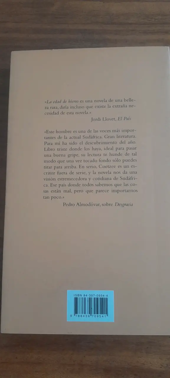 Coetzee, La Edad de Hierro' - 2