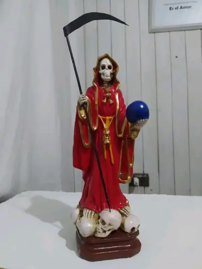 Figura Santa Muerte 43 cm Roja - miniatura 1