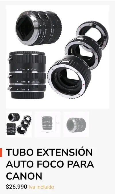 Anillos de extensión para fotografía macro - miniatura 3