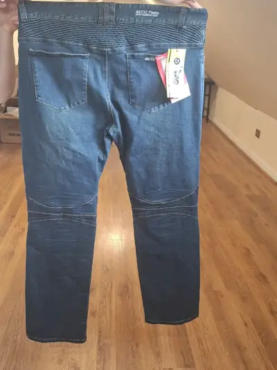 Jeans de moto azul con protecciones - miniatura 2