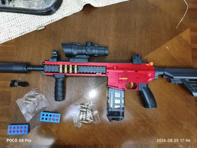 Rifle de juguete con mira telescópica y accesorios - miniatura 1