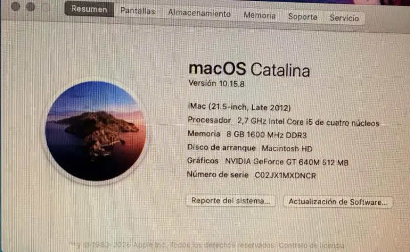 iMac Apple 21,5” Late 2012 | i5 | 8GB RAM | 1TB - 5