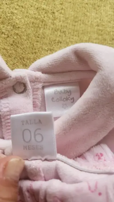 Conjunto de bebé rosa diseño de mariposas 6meses - miniatura 2