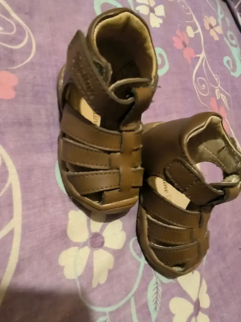 Sandalias de cuero para bebé color marrón - 1