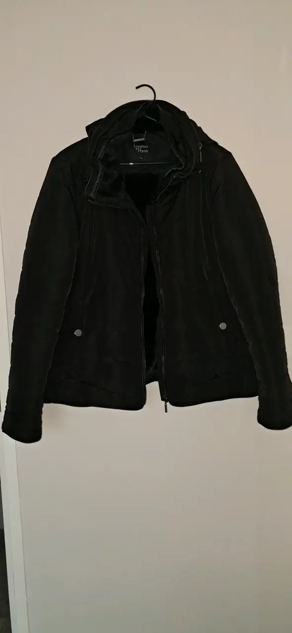 Chaqueta negra con capucha Lorenzo di Ponti - 1