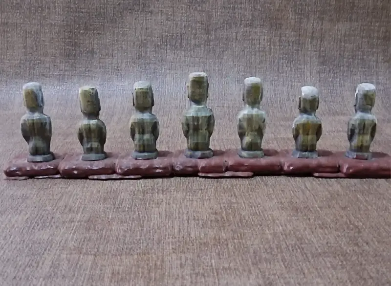 Moai - Grupo De 7, Adorno Para El Hogar - Impresió - 4