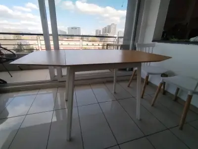 Comedor Diario Mesa Extensible Plegable + 2 Sillas - miniatura 1