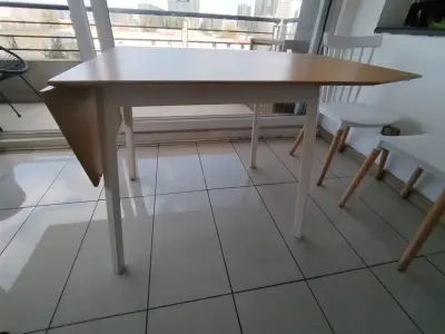 Comedor Diario Mesa Extensible Plegable + 2 Sillas - miniatura 2