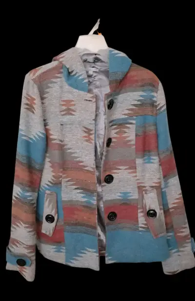 Chaqueta de mujer con diseño étnico multicolor - miniatura 1