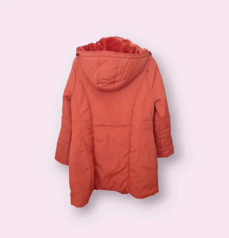 Abrigo acolchado coral con capucha - 2