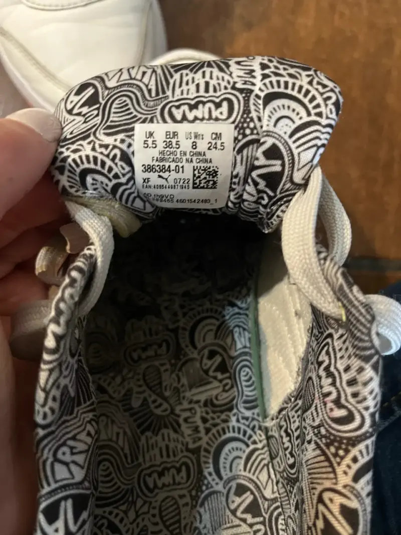 Zapatillas blancas Puma 24,5cm - 6