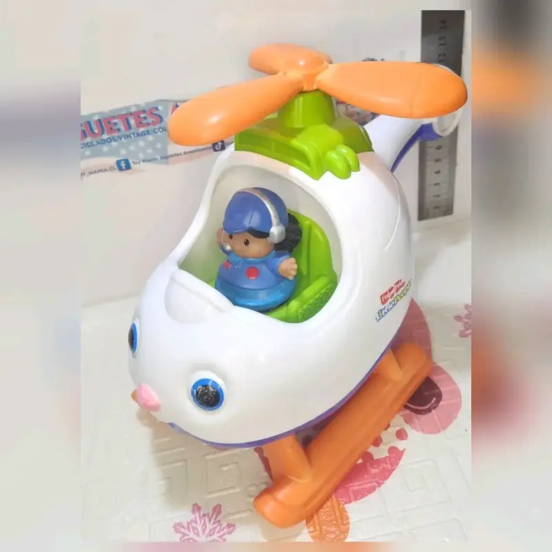 Helicóptero de juguete Little People con piloto - 4