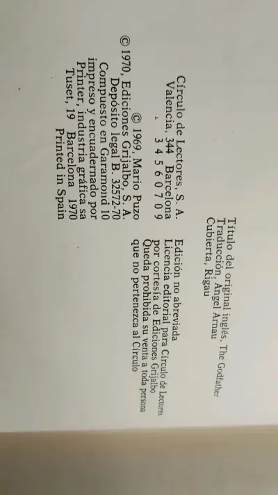 El Padrino de Mario Puzo Edición 1970 - miniatura 3