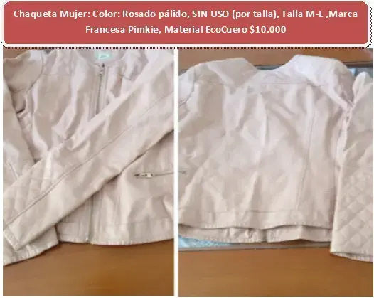Chaqueta Mujer Rosado Pimkie EcoCuero