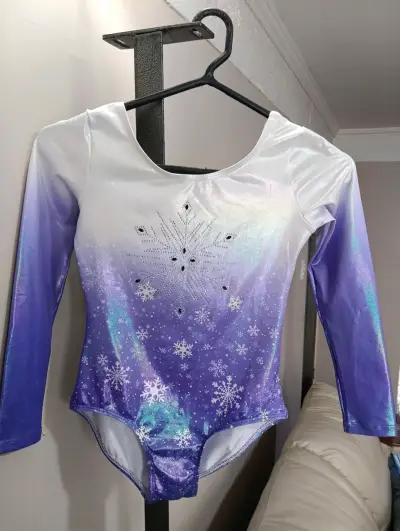 Malla gimnasia artística con diseño de copos - miniatura 3