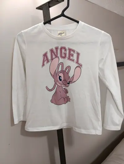 Polera manga larga blanca con diseño de Angel - miniatura 3