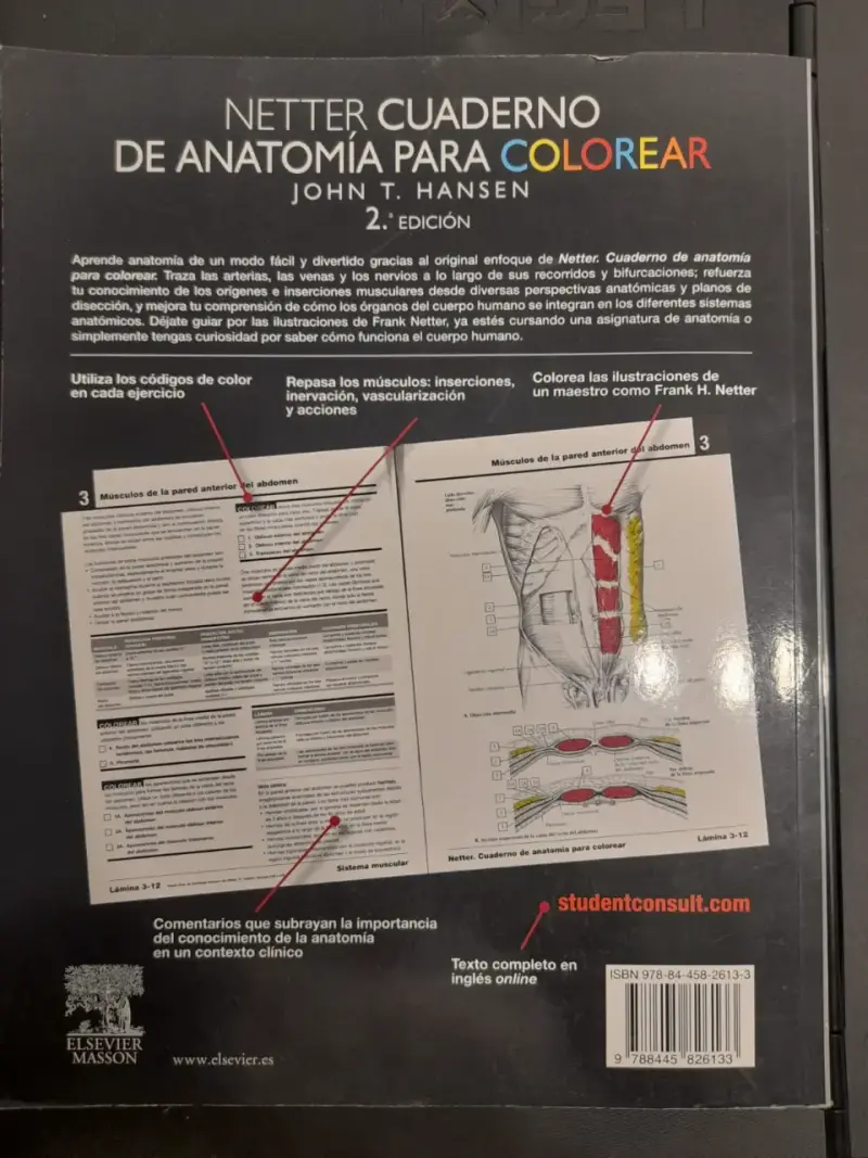 Cuaderno de Anatomía para Colorear Netter 2ª Edición - 2