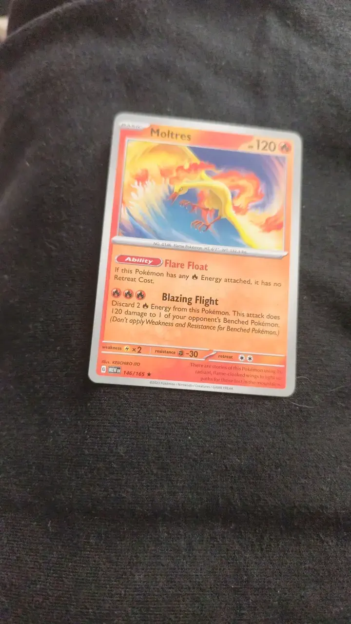 Carta Pokémon moltres. - 1