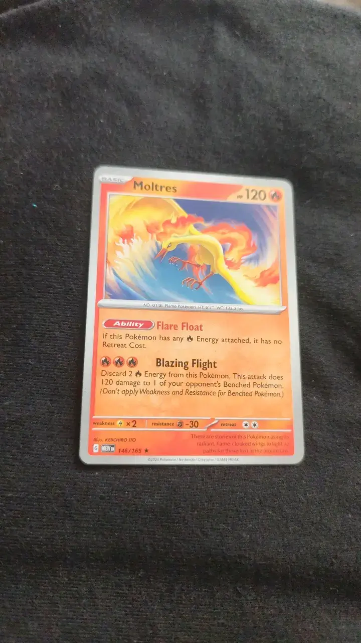 Carta Pokémon moltres. - 3