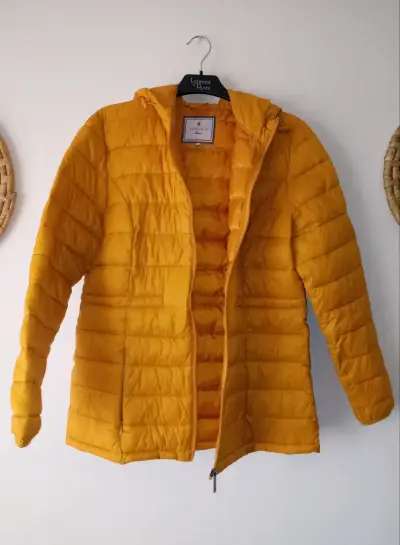 Chaqueta acolchada amarilla con capucha Newport - miniatura 1