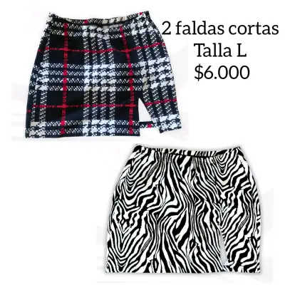 Pack de 2 faldas cortas elasticadas talla L - miniatura 1