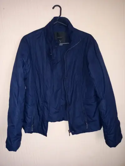 Chaqueta azul para hombre con cierre - miniatura 1