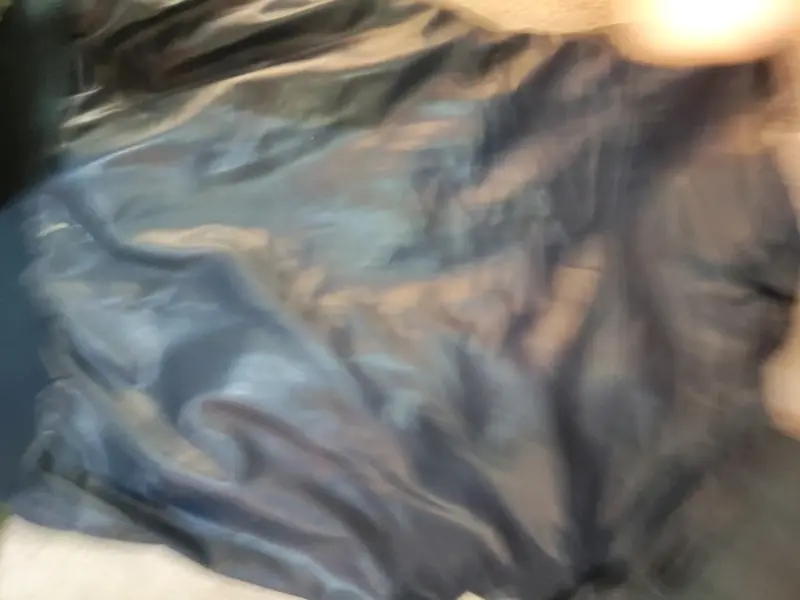 Chaqueta de cuero sintético azul con capucha - 5