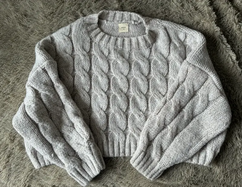 Suéter tejido gris claro Sioux talla M - 1