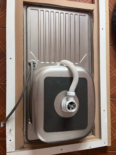 Lavaplatos de acero inoxidable con escurridor - miniatura 3