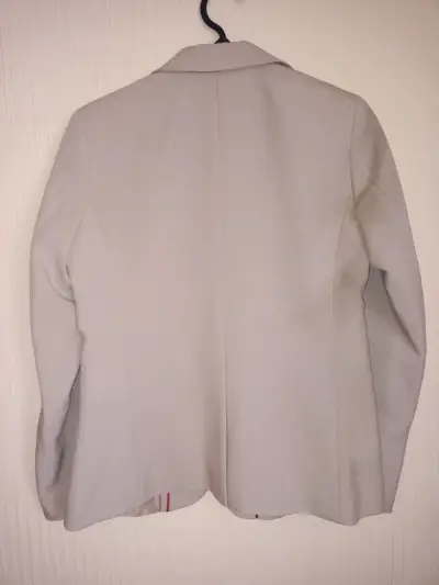 Blazer beige para mujer Adolfo talla 38 - miniatura 2