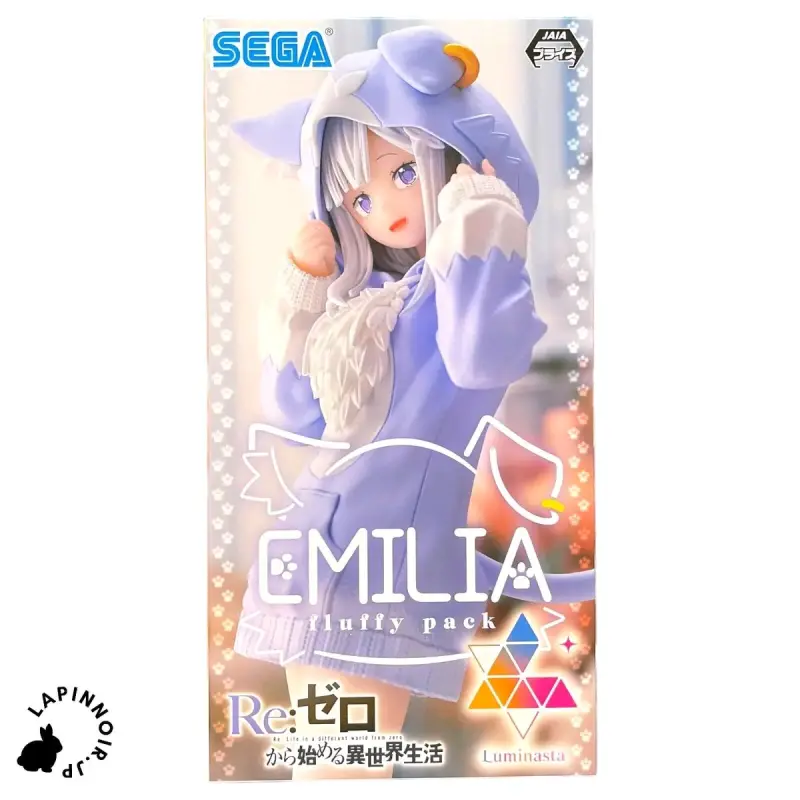 Figura Emilia Fluffy Pack de Re:Zero - 1