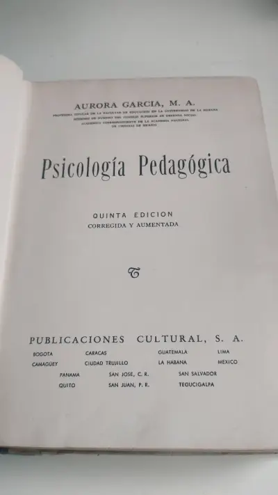 Libro Psicología Pedagógica Quinta Edición Aurora García - miniatura 2