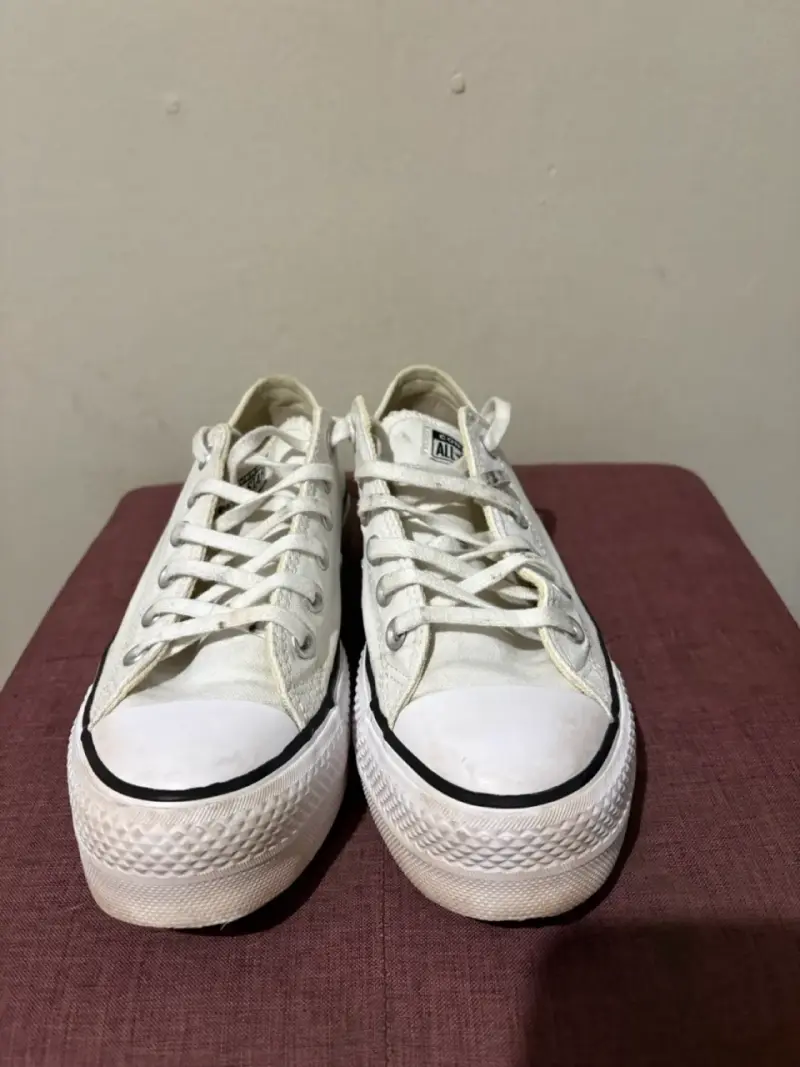 Zapatillas blancas de lona Converse All Star - 3