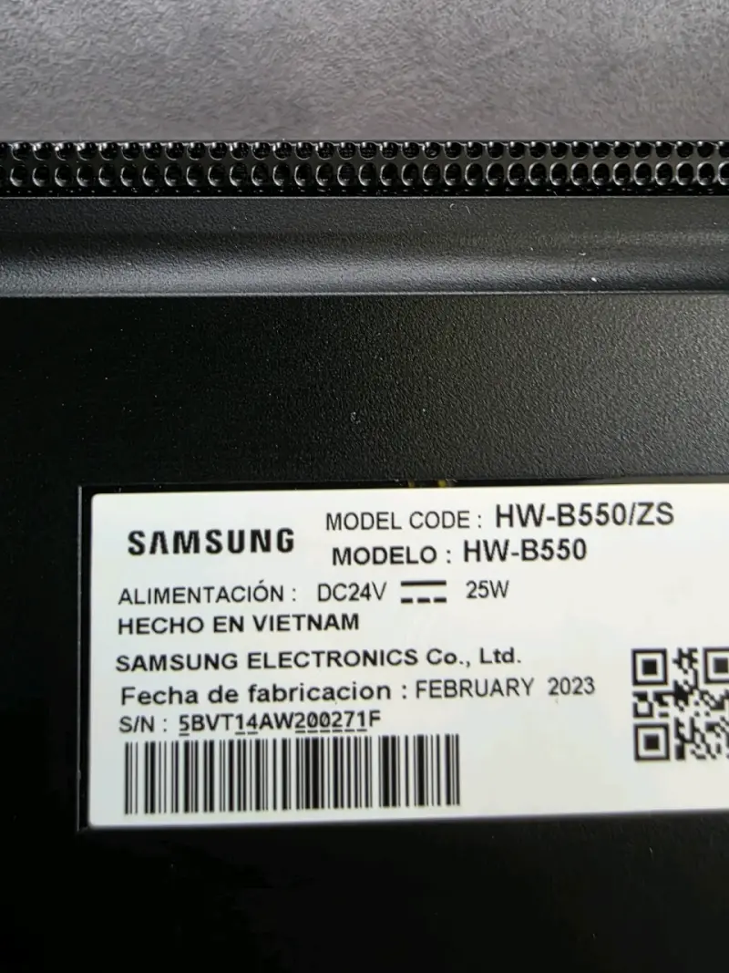 Barra de sonido Samsung HW-B550 con subwoofer - 2