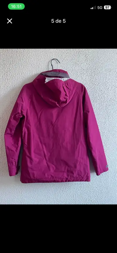 Chaqueta Impermeable Tribord Fucsia para Mujer - miniatura 4