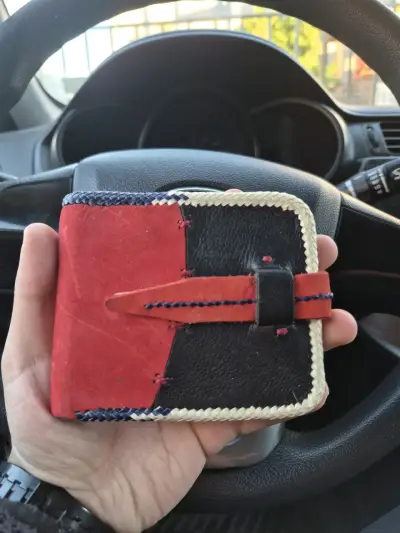 Billetera de cuero artesanal multicolor - miniatura 10