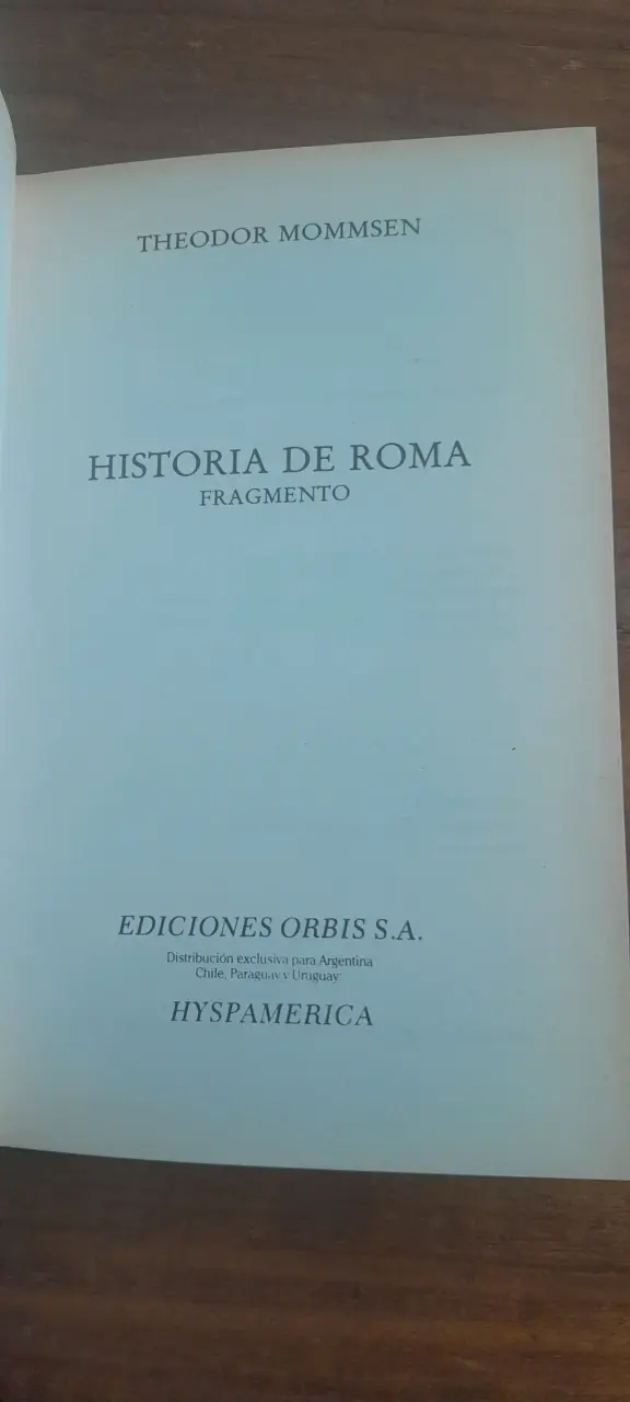 Historia de Roma de Theodor Mommsen - 2
