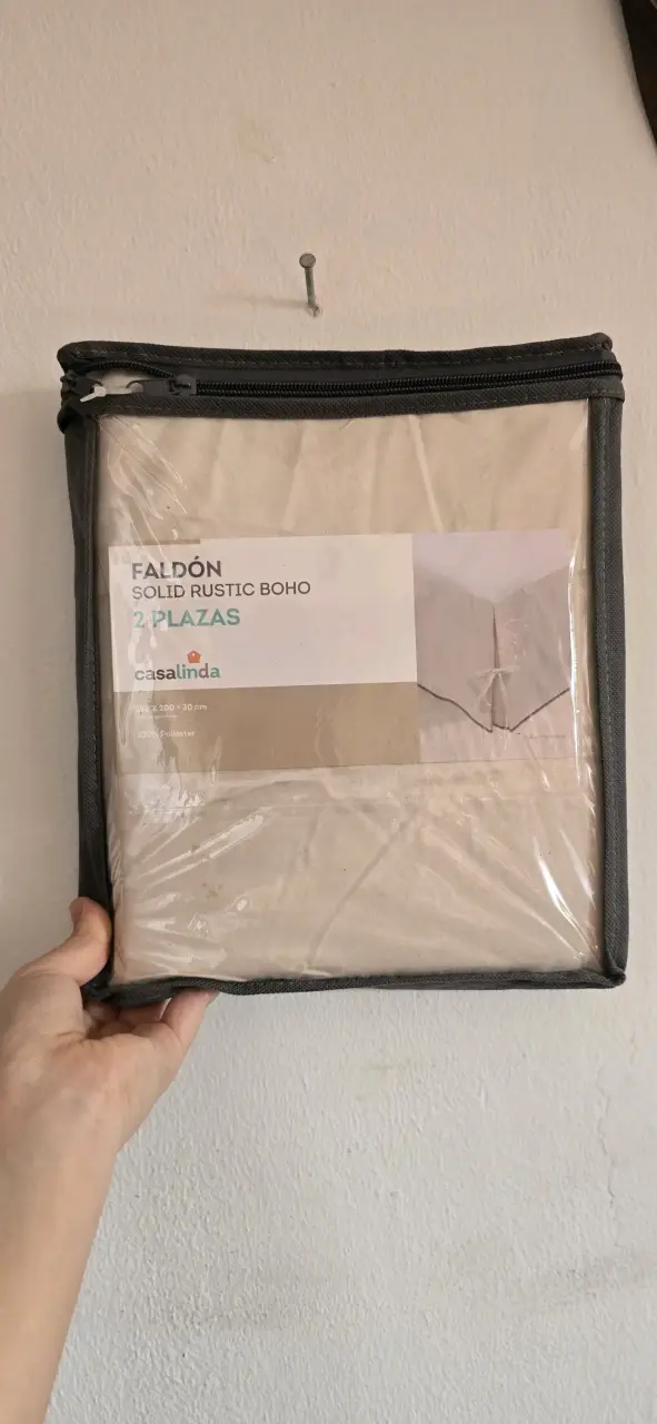Faldón beige rústico boho 2 plazas Casalinda - 3