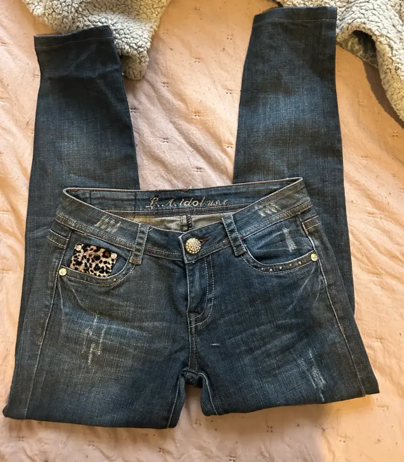 Jeans Aidol con diseño de leopardo para mujer - 2
